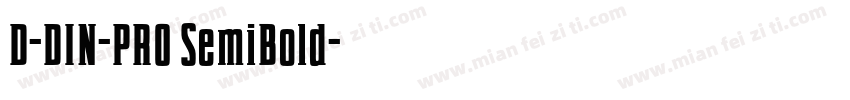 D-DIN-PRO SemiBold字体转换